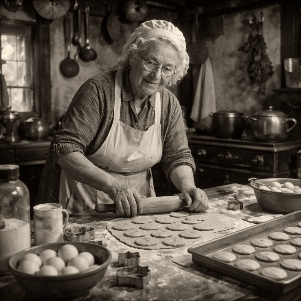 20260104_1634_Velhota na Cozinha Antiga_simple_compose_01ke4xq462fgdaeaax80wfx9wn